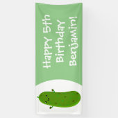 かわいいハッピーピックアニメイラストレーション 横断幕 (縦)