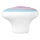 かわいいハッピーピンクのグレーズドナートカートーン セラミックノブ (側面)