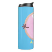 かわいいハッピーピンクのグレーズドナートカートーン タンブラー (回転左)