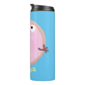 かわいいハッピーピンクのグレーズドナートカートーン タンブラー (回転右)