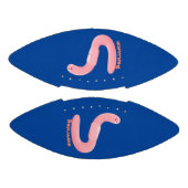 かわいいハッピーピンクのミミズ漫画 アメリカンフットボール (パネル)