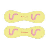 かわいいハッピーピンクのミミズ漫画 野球ボール (パネル)