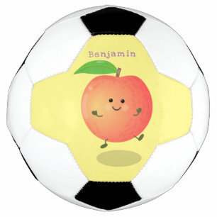 かわいいハッピーピーチイエローアニメ サッカーボール