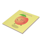 かわいいハッピーピーチイエローアニメ タイル (側面)