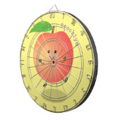 かわいいハッピーピーチイエローアニメ ダーツボード (正面右)