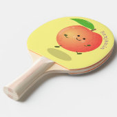 かわいいハッピーピーチイエローアニメ 卓球ラケット (正面アングル)