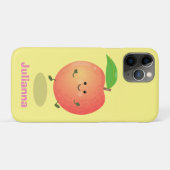 かわいいハッピーピーチイエローアニメ Case-Mate iPhoneケース (裏面(横))