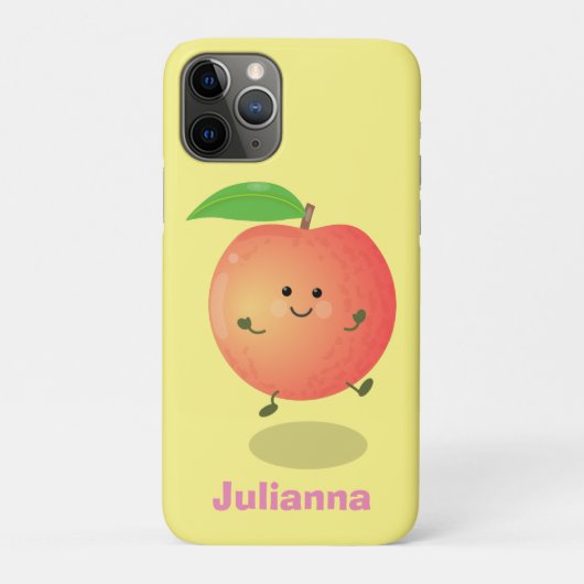 かわいいハッピーピーチイエローアニメ Case-Mate iPhoneケース (裏)