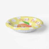 かわいいハッピーピーチ夏の漫画イラストレーション ペーパーボウル (傾斜あり)