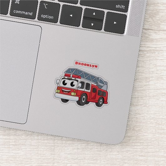 かわいいハッピーファイアーエンジンアニメ シール (詳細)