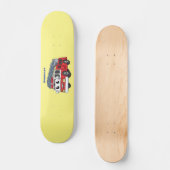 かわいいハッピーファイアーエンジンアニメ スケートボード (正面)
