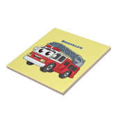 かわいいハッピーファイアーエンジンアニメ タイル (側面)