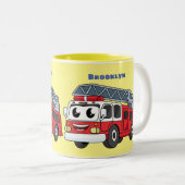 かわいいハッピーファイアーエンジンアニメ ツートーンマグカップ (正面右)