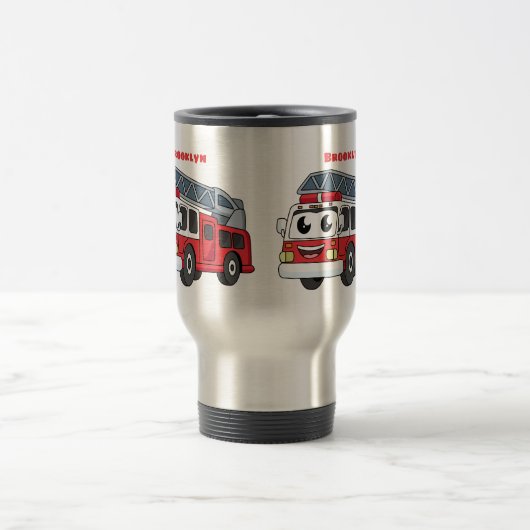 かわいいハッピーファイアーエンジンアニメ トラベルマグ (中央)