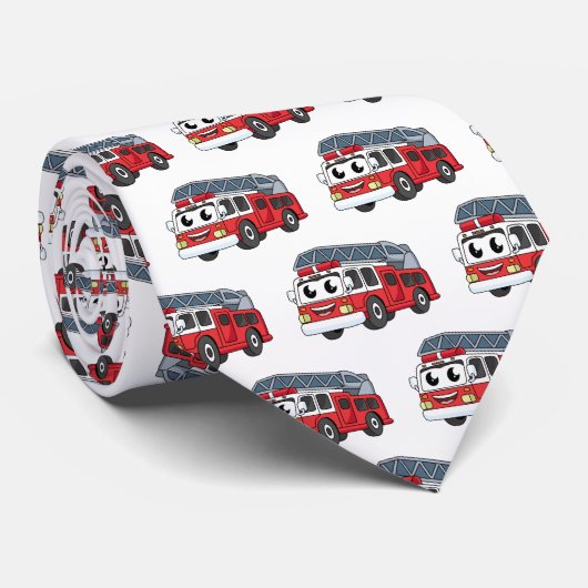 かわいいハッピーファイアーエンジンアニメ ネクタイ (ロール)