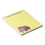 かわいいハッピーファイアーエンジンアニメ ノートパッド (アングル)