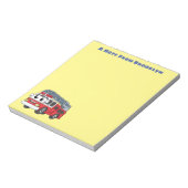 かわいいハッピーファイアーエンジンアニメ ノートパッド (回転)