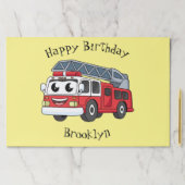 かわいいハッピーファイアーエンジンアニメ ペーパーパッド (インサイチュ)