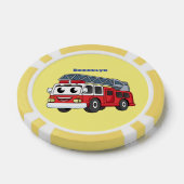 かわいいハッピーファイアーエンジンアニメ ポーカーチップ (シングル)