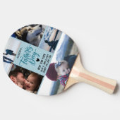 かわいいハッピーファーザーの日フォトコラージュ名前をカスタムする 卓球ラケット (横)