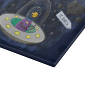かわいいハッピーフィッシュufo宇宙漫画イラストレーション カッティングボード (角)