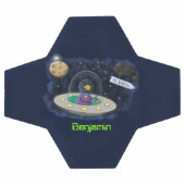 かわいいハッピーフィッシュufo宇宙漫画イラストレーション サッカーボール (フラット)