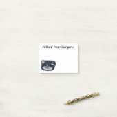 かわいいハッピーフィッシュufo宇宙漫画イラストレーション ポストイット (デスク上)