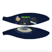 かわいいハッピーフィッシュufo宇宙漫画イラストレーション ミニバスケットボール (パネル)