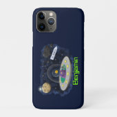 かわいいハッピーフィッシュufo宇宙漫画イラストレーション Case-Mate iPhoneケース (裏)