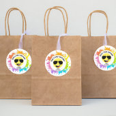 かわいいハッピーフェース、パイロットメガネ、楽しいファーストバースデー ベビーボディスーツ