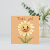 かわいいハッピーフラワーありがとう サンキューカード (スタンド正面)