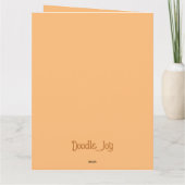 かわいいハッピーフラワーサンキューカード サンキューカード (裏面)