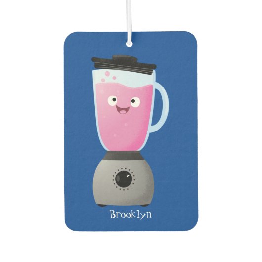 かわいいハッピーフードミキサーの台所用品の漫画 カーエアーフレッシュナー (正面)