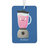 かわいいハッピーフードミキサーの台所用品の漫画 カーエアーフレッシュナー (裏面)