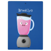 かわいいハッピーフードミキサーの台所用品の漫画 クリップボード (裏面)