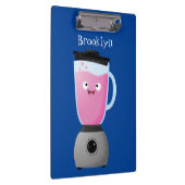 かわいいハッピーフードミキサーの台所用品の漫画 クリップボード (右)