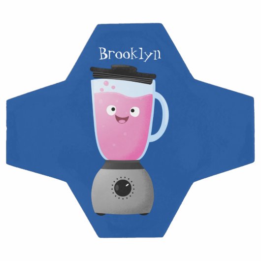 かわいいハッピーフードミキサーの台所用品の漫画 サッカーボール (フラット)