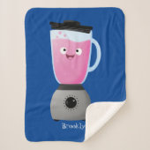 かわいいハッピーフードミキサーの台所用品の漫画 シェルパブランケット (正面)