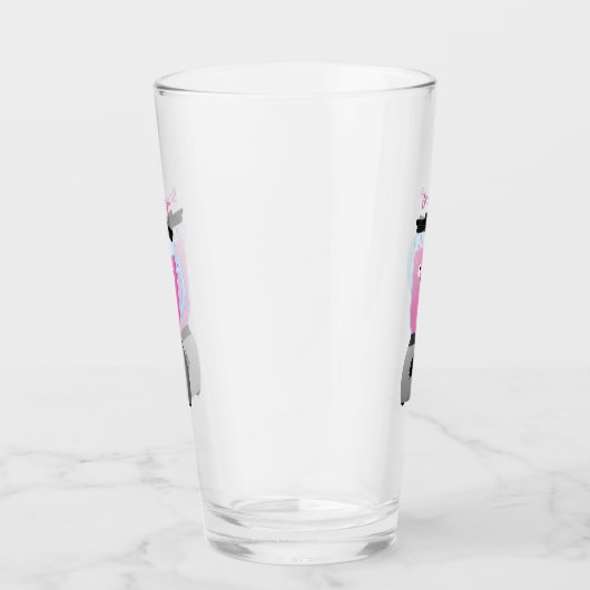 かわいいハッピーフードミキサーの台所用品の漫画 タンブラーグラス (右)