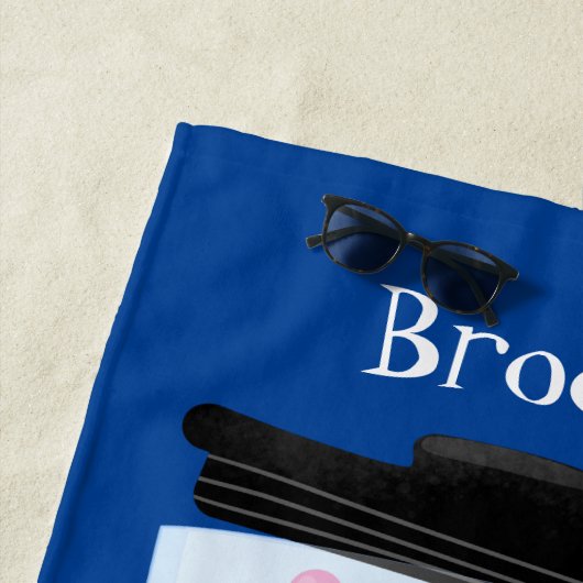 かわいいハッピーフードミキサーの台所用品の漫画 ビーチタオル (インサイチュ)