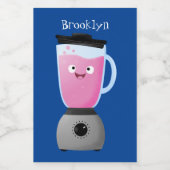 かわいいハッピーフードミキサーの台所用品の漫画 フードラベル (シングルラベル)