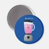 かわいいハッピーフードミキサーの台所用品の漫画 マグネット (正面/裏面)