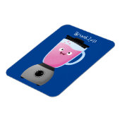 かわいいハッピーフードミキサーの台所用品の漫画 マグネット (左側)