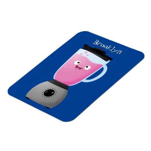 かわいいハッピーフードミキサーの台所用品の漫画 マグネット (左側)