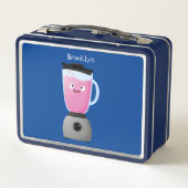 かわいいハッピーフードミキサーの台所用品の漫画 メタルランチボックス (裏面)