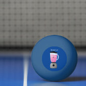 かわいいハッピーフードミキサーの台所用品の漫画 卓球ボール (ネット)