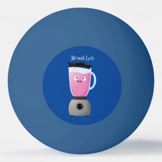 かわいいハッピーフードミキサーの台所用品の漫画 卓球ボール (正面)