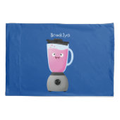 かわいいハッピーフードミキサーの台所用品の漫画 枕カバー (裏面)