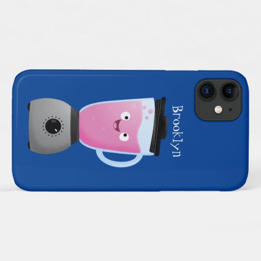 かわいいハッピーフードミキサーの台所用品の漫画 Case-Mate iPhoneケース (裏面(横))