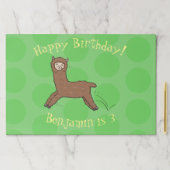 かわいいハッピーブラウンアルパカ漫画 ペーパーパッド (インサイチュ)